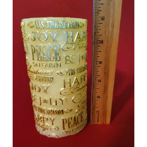 Christmas LED Candle Peace on Earth Words in Candle - Picture 10 of 12